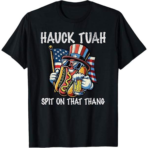 Hawk Tush Spit on that Thang Viral 4th Of July Wiener Parody T-Shirt : Clothing, Shoes & Jewelry