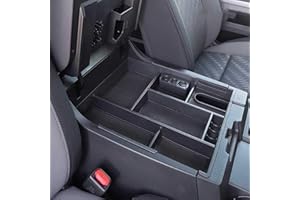 EDBETOS Center Console Tray Organizer Compatible with Toyota Tundra 2014 2015 2016 2017 2018 2019 2020 2021 Accessories, Armrest Secondary Storage Box (Black Trim)
