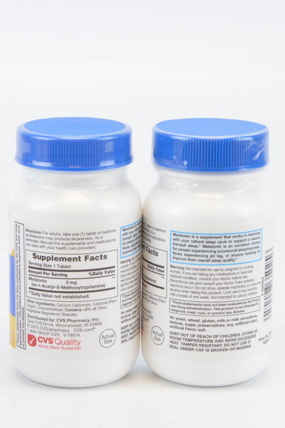 Amazon.com: (Pack of 2) CVS Melatonin 3mg Dietary Supplement 120 Tablets: Health & Personal Care