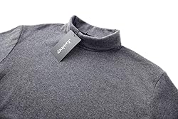 jonivey Mens Basic Turtleneck Long Sleeve