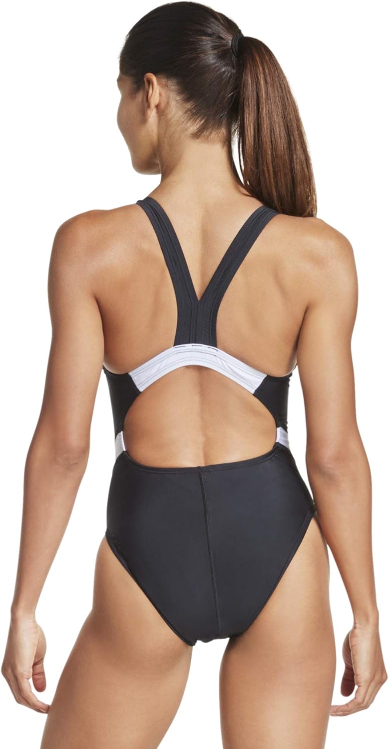 Speedo Women's Swimsuit One Piece Creora Highclo Quantum Splice High Cut Solid : Clothing