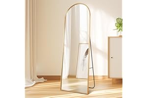 CUCZUUS 64x21inch(161x52cm) Floor Full Length Mirrors with Stand,Shatter-Proof Tempered Glass,Wall Mounted Hanging/Standing/L