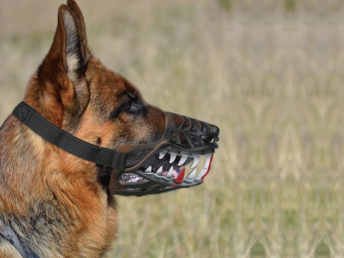 Maulkorb Hunde Werwolf Zähne Design Bequeme Flexiblen Material Für