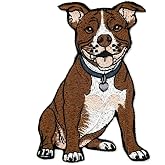 Pitbull Embroidered Patch &ndash; Dog Breed Iron On Patch for Jackets Backpacks Hats Clothing Craft Sewing Applique