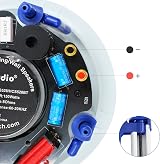 Herdio 5.25 Inch 300 Watts Round Bluetooth Ceiling Speakers Flush Mount 2 Way view 2