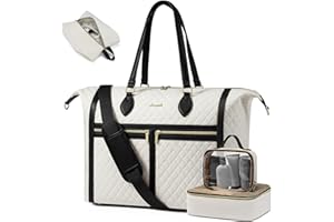 LOVEVOOK Travel Weekender Bags for Women, 4-in-1 Duffle Bag with Shoes Bag, Carry On Overnight Bag with Toiletry Bag & Wet Pocket, Large Travel Tote Bag Hospital Bag for Women Labor Delivery