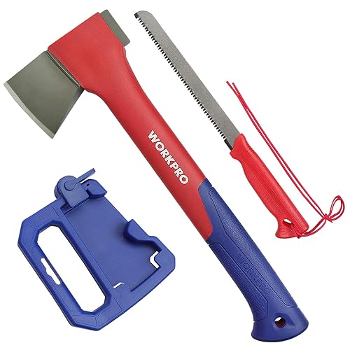 WORKPRO Outdoors Camping Hand Axe Saw Combo Kit 14inch Lightweight