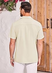 COOFANDY Men's Summer Shirts Coconut Tree Print