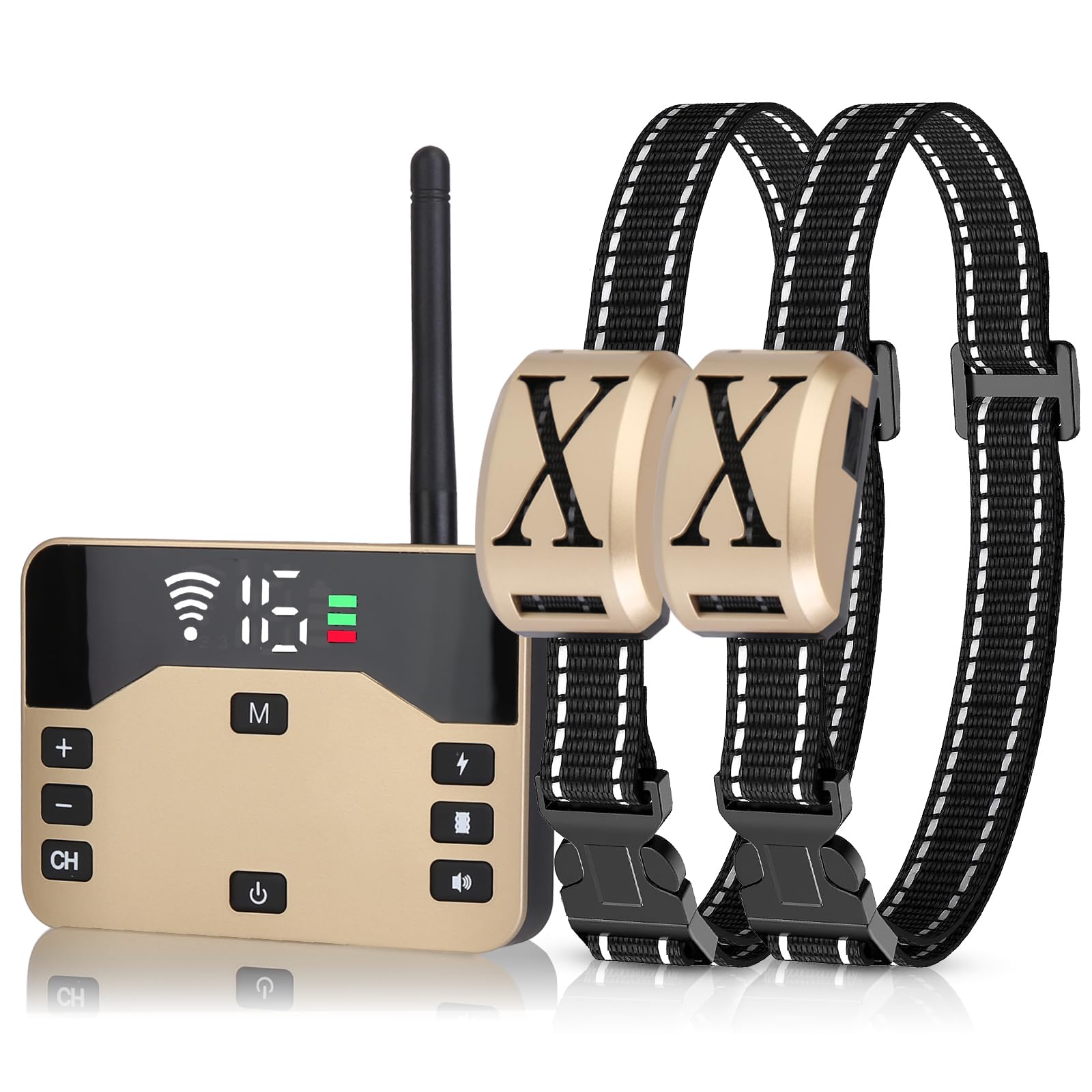 Photo 1 of Moclever 2-in-1 Wireless Dog Fence & Remote Training Collar | Adjustable Shock/Vibration, IPX6 Waterproof, USB Rechargeable | Pet Containment System for Small, Medium, Large Dogs (15-120 lbs)