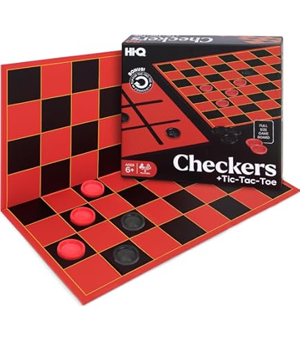 Amazon.com: Family Classics Checkers - With Folding Board and