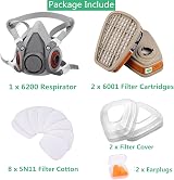 ANUNU Reusable Half Face Respirator Mask with 6001 Filters for Paint Welding view 5