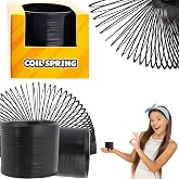 The Dreidel Company Black Metal Coil Spring, Goody Bag Fillers, Party Favor for Kids, Variety of 2.4" (60mm) Individually Boxed (Single)