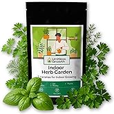 Indoor Herb Pack | 5 Herb Varieties for Year-Round Windowsill Garden | Fresh Herbs All Year - Kitchen Herb Seeds | Basil, Cil