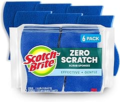 Scotch-Brite Zero Scratch Scrub Sponge, 6 Kitchen Sponges for Cleaning Around the Home, Bathroom & More, Scratch-free Dish Sc