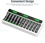 HiQuick 12 Slots LCD Charger for AA AAA NIMH Batteries Type C Input view 3