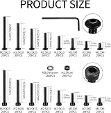 HAOCHEN M2.5 Screw Set 840Pcs Hex Button Pan Flat Head Nuts Washers Carbon Steel view 2