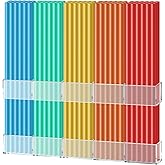 9.5” Large Acrylic Straw Holder for Cabinet Door - Straw Holder Tumbler Straws Organizer Storage with Double Sided Adhesive, Space-Saving Organizer Storage Dispenser for Kitchen Counter Cupboard
