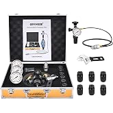 GRYVOZE Hydraulic Nitrogen Accumulator Charging Kit Nitrogen Charge Kit Pro | 3 Gauges &amp; 8 Adapters, Wrench-Friendly, CGA580 &amp; G5/8 Compatible, for Nitrogen Filling and Pressure Testing, Aluminum case