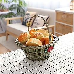 YAHUAN Woven Wicker Basket with Folding
