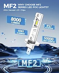 Marsauto H1 Fog Light Bulb, 600% Brightness H1 Fog
