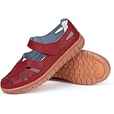 Women 's Classic Genuine Leather Casual Flat Sandal Closed Toe Fisherman Sandals Comfy Work Sandal Everyday Walking Shoe