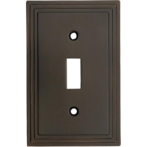 Cosmas 25053-ORB Oil Rubbed Bronze Single Toggle Switch Plate Switchplate Cover