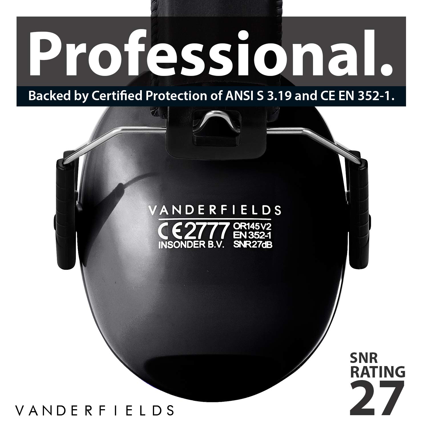 Vanderfields Premium Hearing Protection Ear Defenders, Broad Spectrum Sound Reduction 34 dB at 2K Hz Noise Cancelling - Image 4