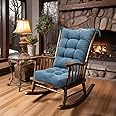 Lokex Rocking Chair Cushion Only,Tufted Non-Slip Comfortable Rocking Chair Cushions Indoor with Ties,Striped Rocking Chair Pads