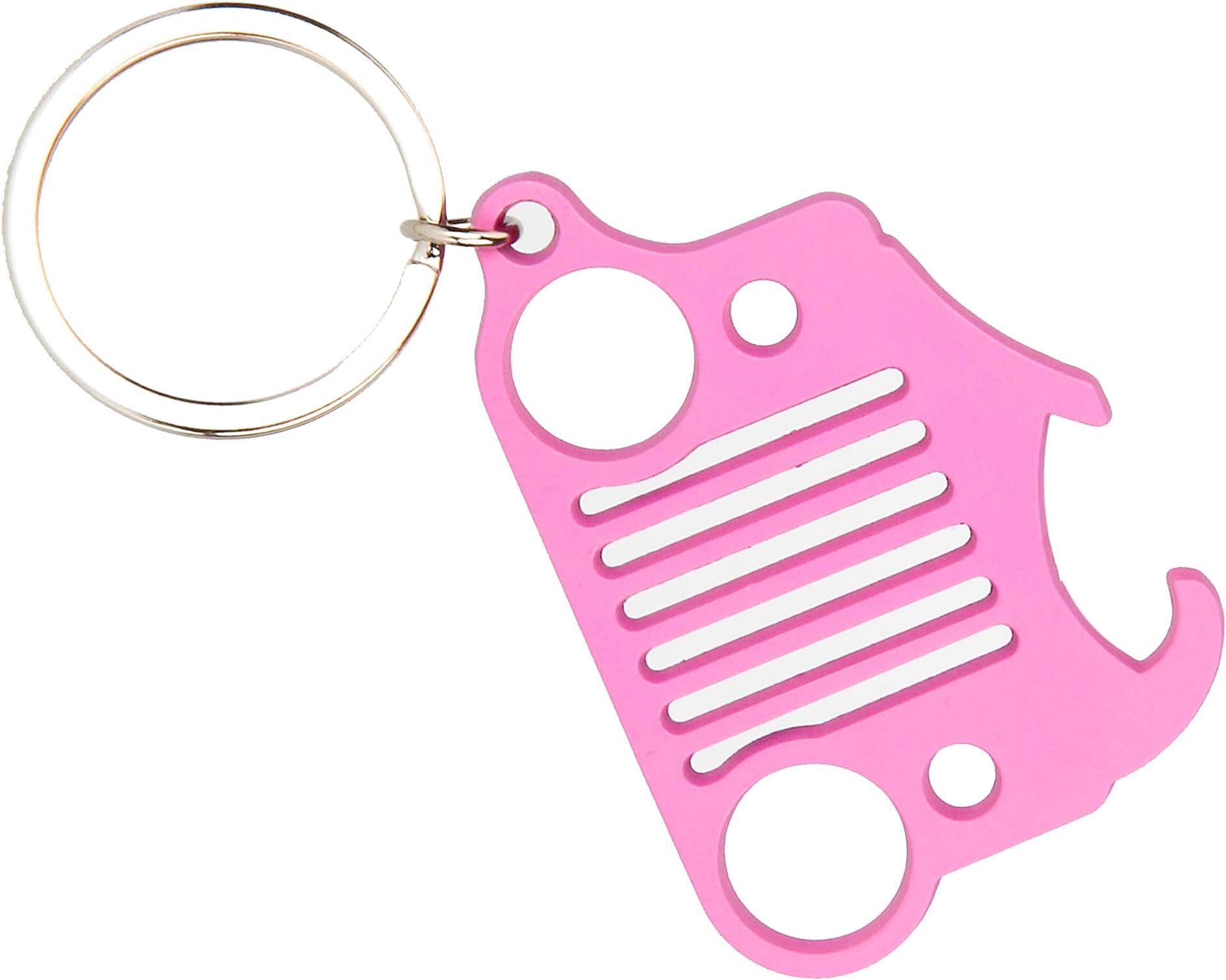 EVAPLUS Car Key Ring with Bottle Opener for Jeep Wrangler Accessories Pink