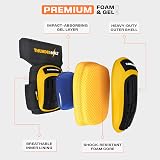 Thunderbolt Knee Pads Men Heavy Duty Gel Cushion Non-Slip Straps view 4