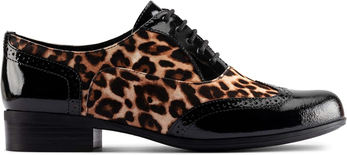 clarks leopard print brogues