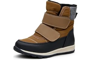 EasyStar Boys Girls Winter Cold Weather Warm Water Resistance Hook Loop Snow Boots