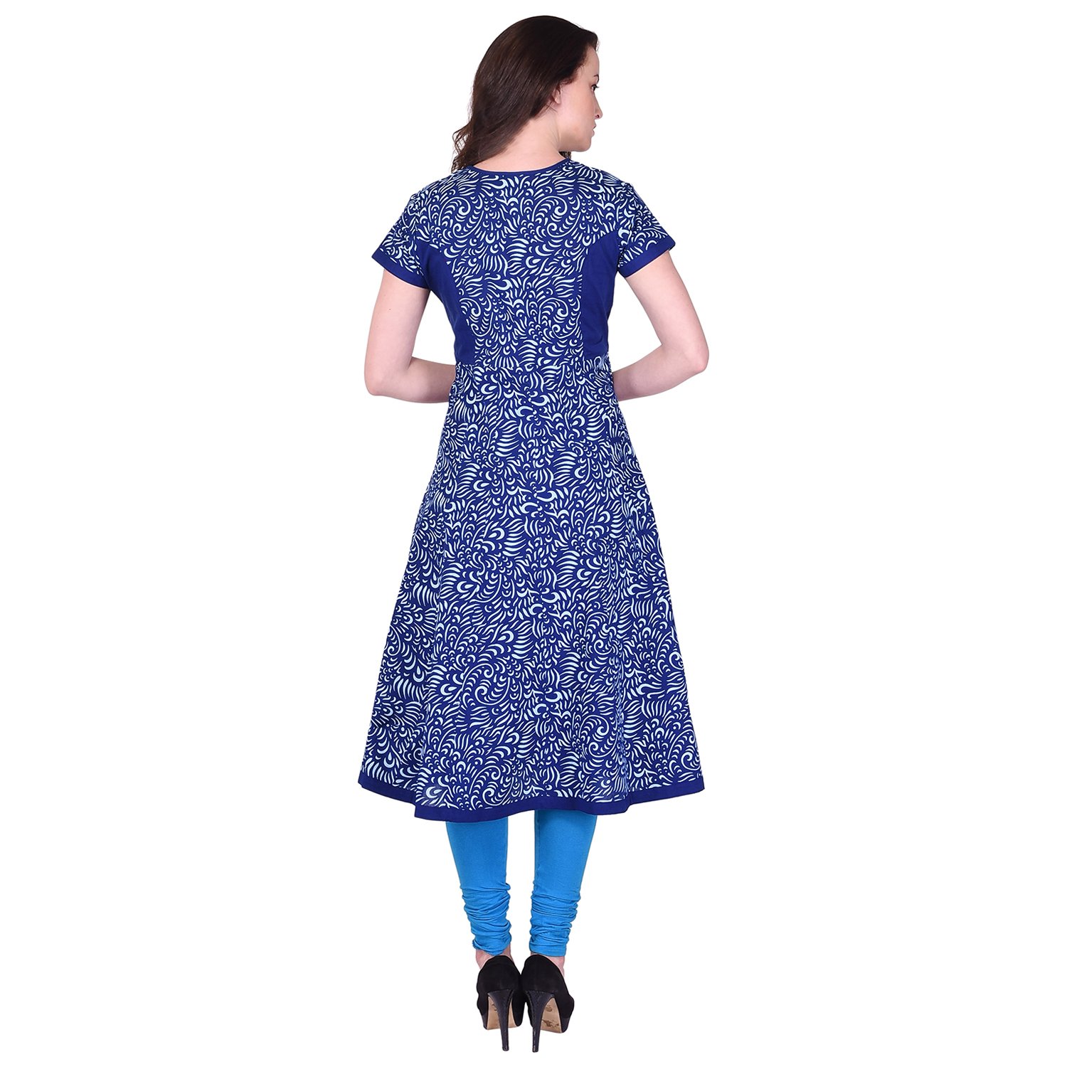 rajmandirfabrics women's cotton anarkali floral print kurti