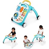 Baby Einstein Musical Mix N Roll 4-in-1 Push Walker, Activity Center, Toddler Table and Floor Toy for 6 months+