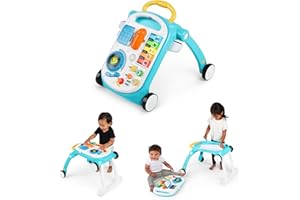 Baby Einstein Musical Mix N Roll 4-in-1 Push Walker, Activity Center, Toddler Table and Floor Toy for 6 months+