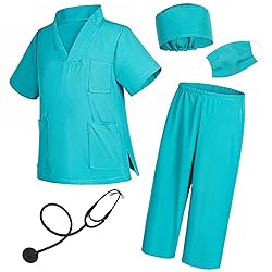 TOGROP Doctor costume for kids shirt pants with