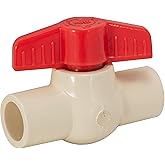 Eastman 1/2 Inch CPVC Slip Ball Valve, White, 48636