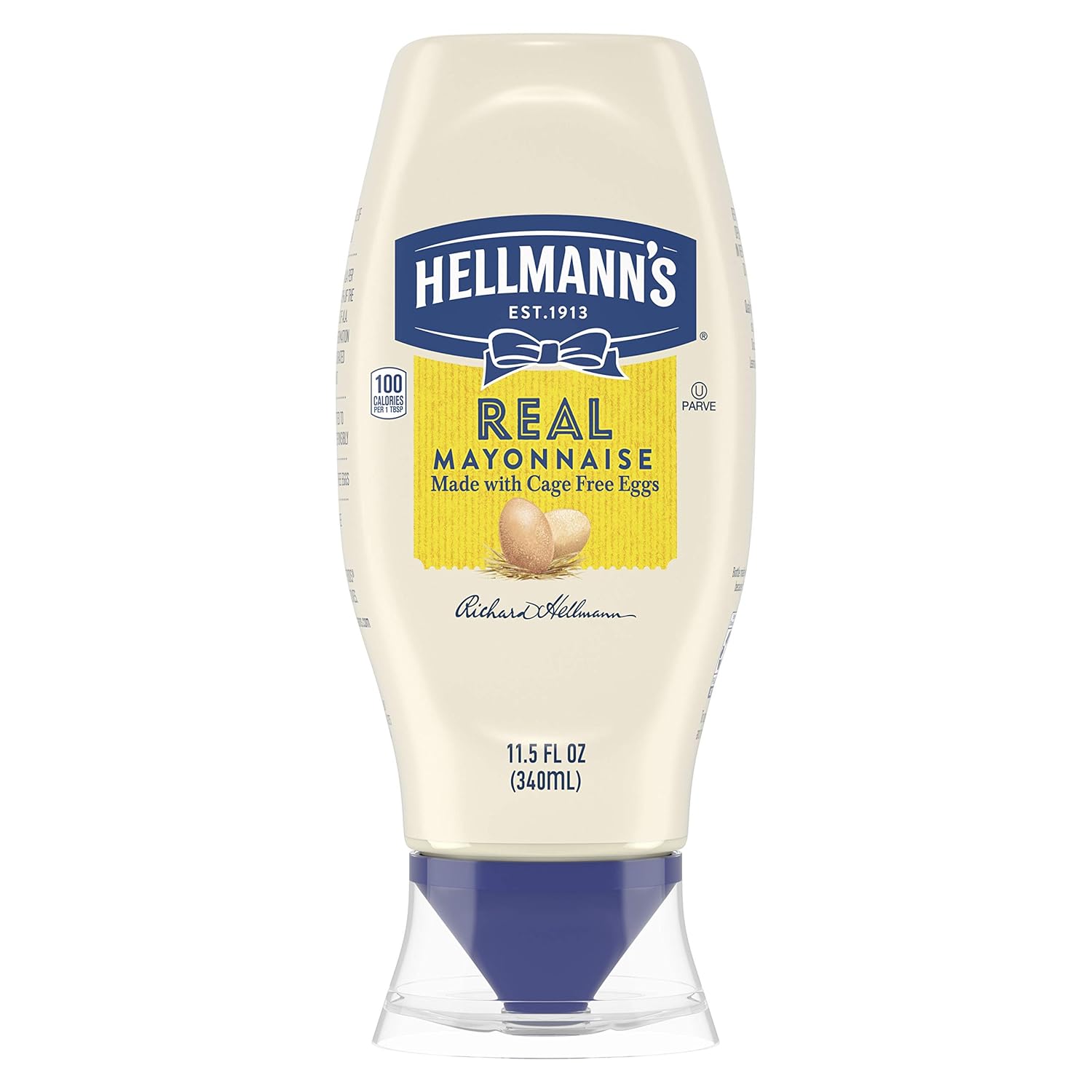Amazon Com Hellmann S Real Mayonnaise For A Creamy Condiment Real Mayo Squeeze Bottle Made With 100 Cage Free Eggs 11 5 Oz Grocery Gourmet Food