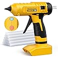 SEEKONE Hot Glue Gun, 100W Cordless Hot Glue Gun for Dewalt 20V Battery, Fast Preheating and Anti-drip Full Size Glue Gun wit