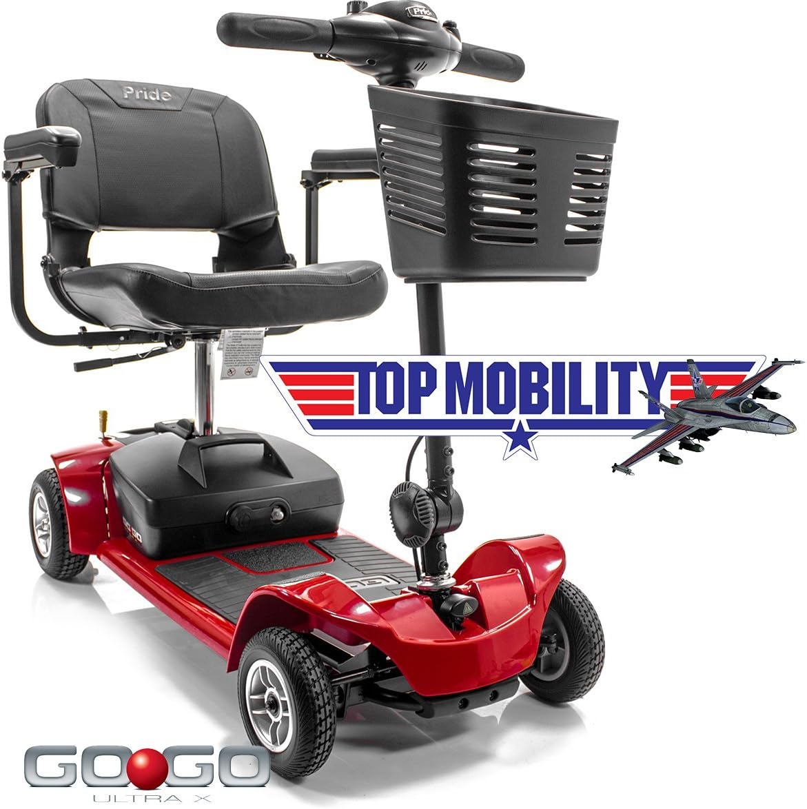Pride Go-Go Ultra X SC44X 4-Wheel Electric Travel Scooter for Adults, 12ah Battery Pack    : Health & Personal Care