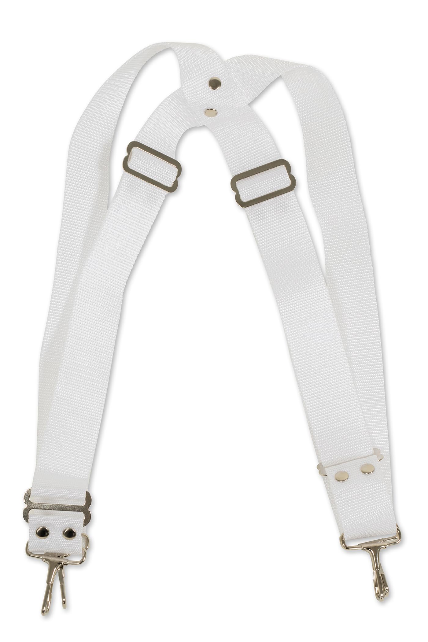 GEWA Marching Drum, Marching Drum Accessories, Bass Drum Carrying Strap, nylon white, 5 cm wide, adjustable with carabiner