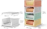BTGGG 4 Pack Wardrobe Storage Organiser Mix Colors Stackable Drawers view 2