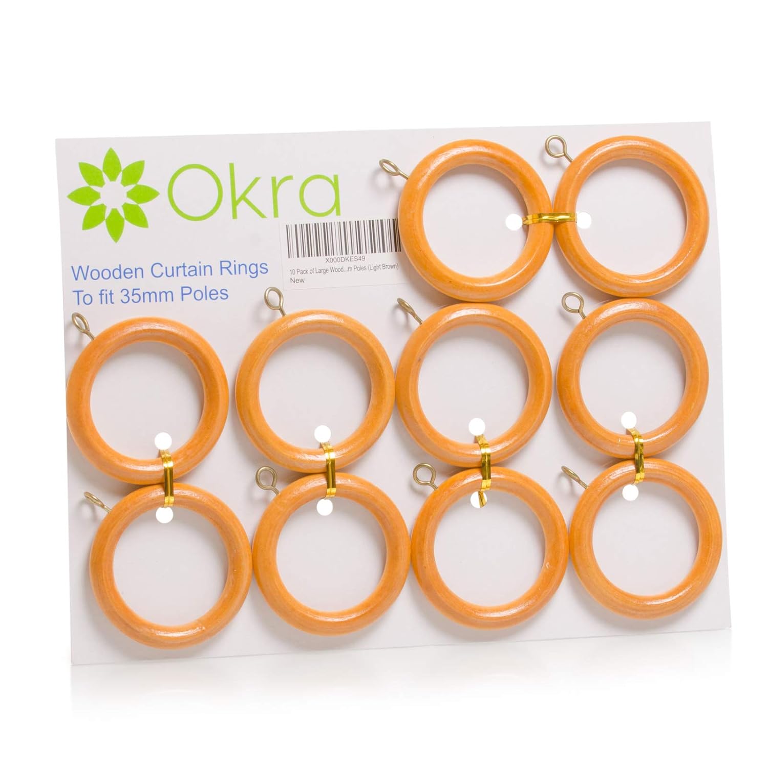 Beech Wood Wooden Curtain Rings In 3 Sizes 19 35mm Curtains