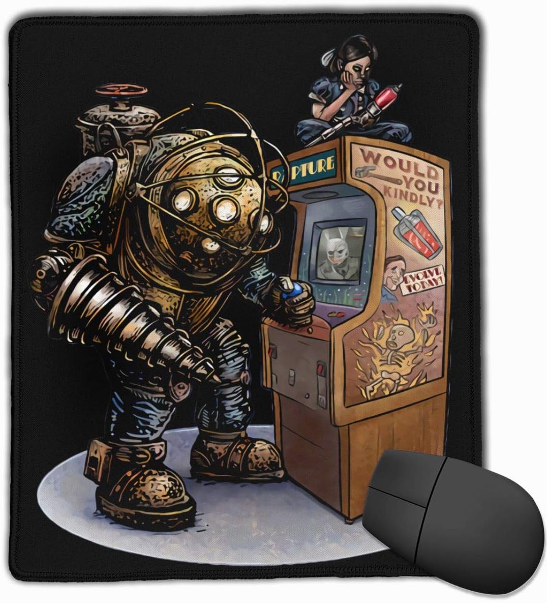 Bio=Shock Washable Printed Stylish Office Gaming Gaming Mouse Pad