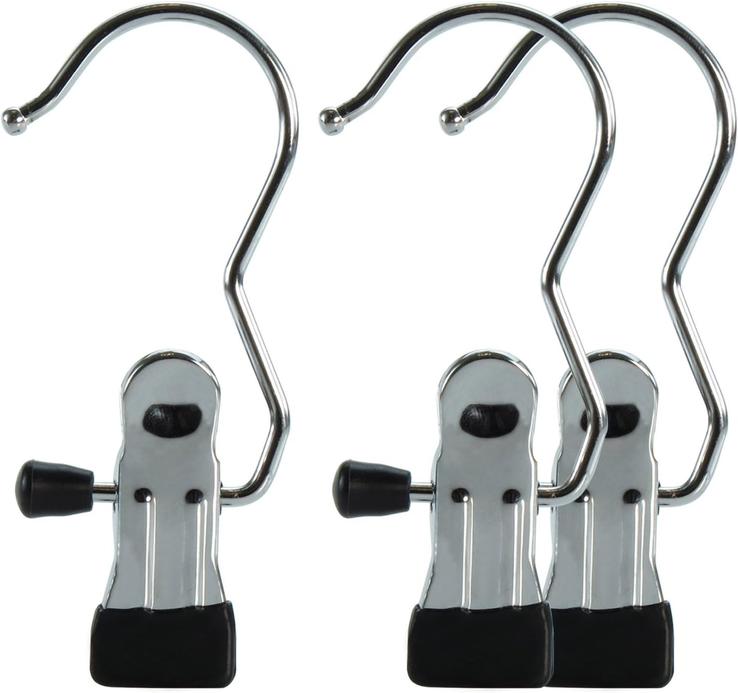 HANGERWORLD Pack of 25 Heavy Duty Single Chromed Metal Clip Coat