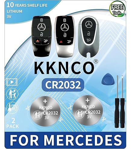Murata CR2025 Battery 2-Pack For Mercedes Benz E63 AMG, E350, E550 Remote Key Fob