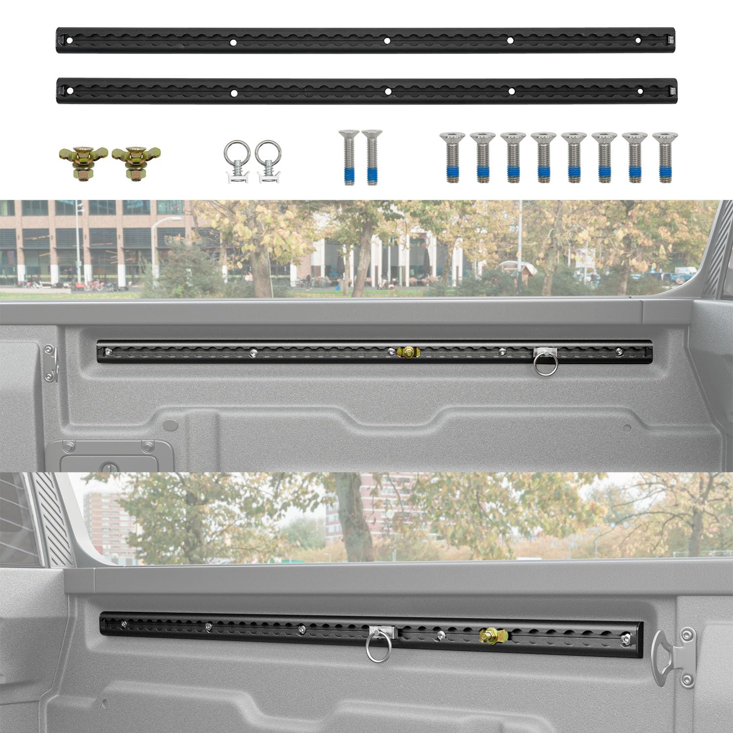 Photo 1 of (partial set) SZYANG Trail Rail System Compatible with 2022-2025 Ford Maverick Truck Bed Rail System Tie Down Rails Replacement for 2022-2025 Ford Maverick Accessories