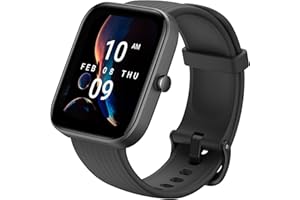 Amazfit Bip 3 Pro Smart Watch for Men, GPS, 14-Day Battery Life, Activity Fitness Tracker with 60+ Sports Modes, Water Resistant, Sleep & Heart Rate Monitor, for Android Phone & iPhone, Black