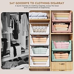 SNSLXH 5 Pack Stackable Closet Storage