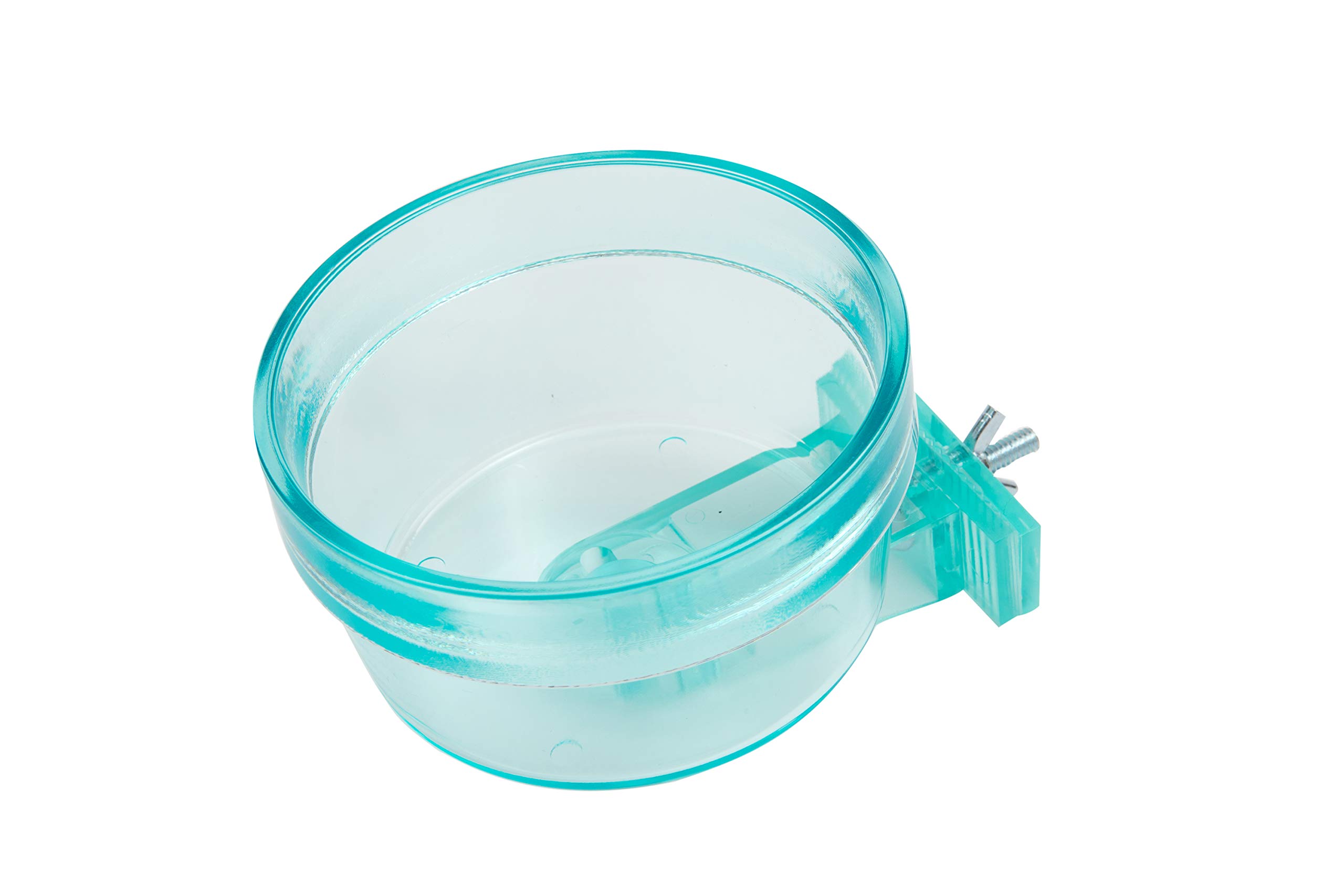 Lixit Quick Lock Removable Cage Bowls for Rabbits, Birds, Dogs, Cats, Gunea Pigs and Other Small Animals. (20oz, Aqua)